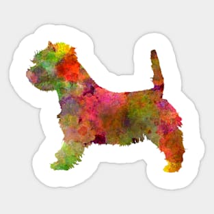 west highland white terrier in watercolor Sticker
